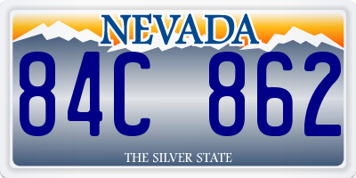 NV license plate 84C862