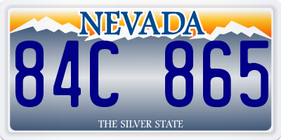 NV license plate 84C865