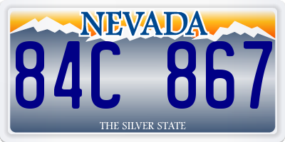 NV license plate 84C867