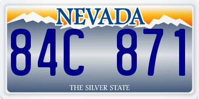 NV license plate 84C871