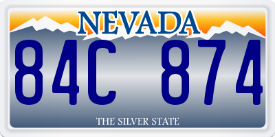 NV license plate 84C874