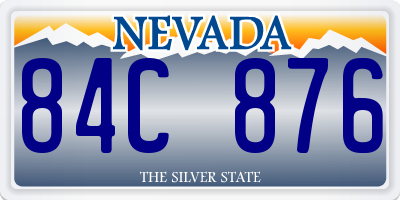 NV license plate 84C876