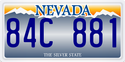 NV license plate 84C881