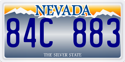 NV license plate 84C883
