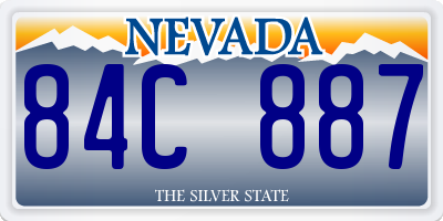 NV license plate 84C887