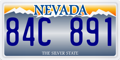 NV license plate 84C891