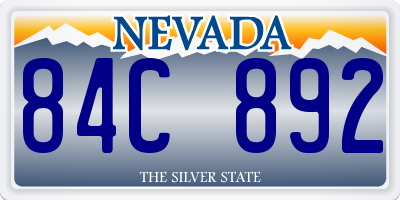 NV license plate 84C892