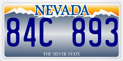 NV license plate 84C893