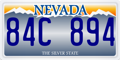 NV license plate 84C894