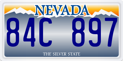 NV license plate 84C897
