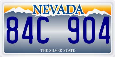 NV license plate 84C904