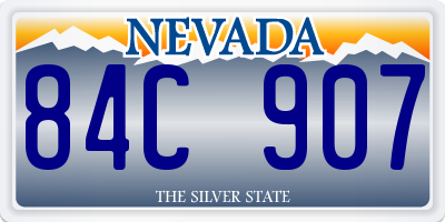 NV license plate 84C907