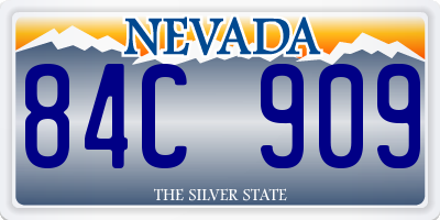 NV license plate 84C909