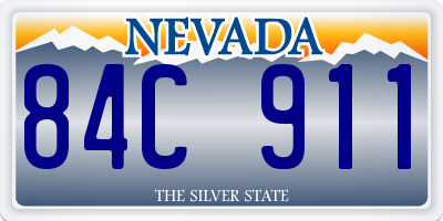 NV license plate 84C911