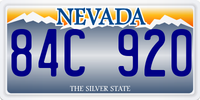 NV license plate 84C920