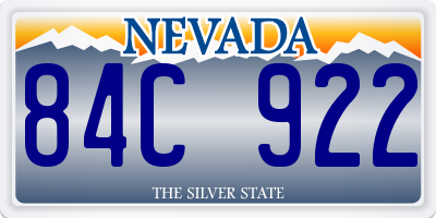 NV license plate 84C922
