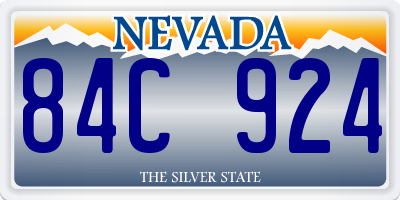 NV license plate 84C924