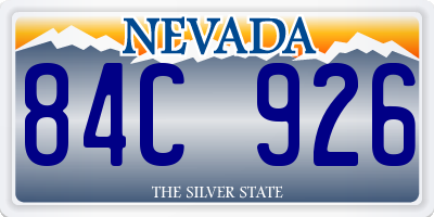 NV license plate 84C926