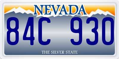 NV license plate 84C930