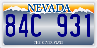 NV license plate 84C931
