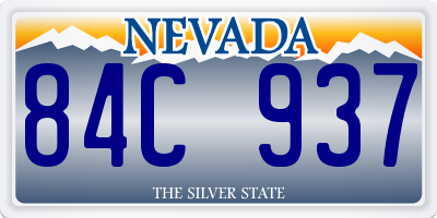 NV license plate 84C937
