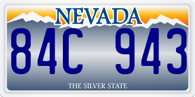 NV license plate 84C943