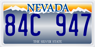 NV license plate 84C947