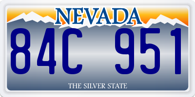 NV license plate 84C951