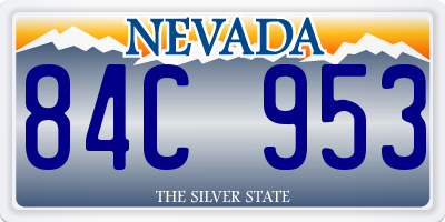 NV license plate 84C953