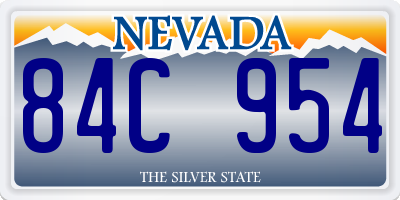 NV license plate 84C954