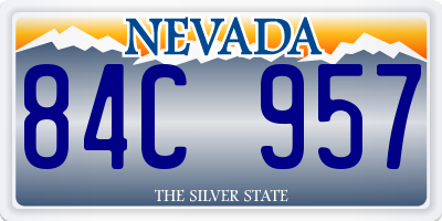 NV license plate 84C957
