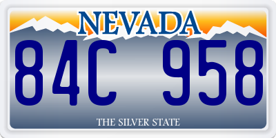 NV license plate 84C958