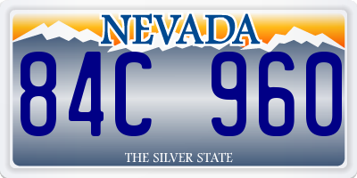 NV license plate 84C960