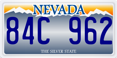 NV license plate 84C962