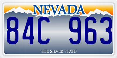 NV license plate 84C963