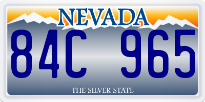 NV license plate 84C965