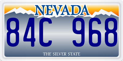 NV license plate 84C968