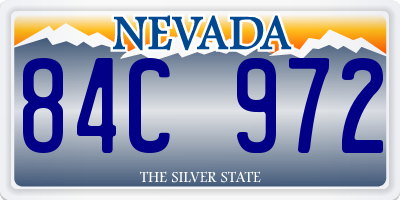 NV license plate 84C972