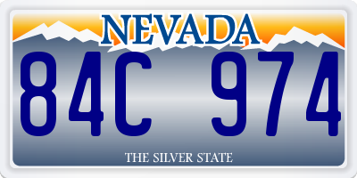 NV license plate 84C974
