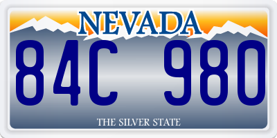 NV license plate 84C980