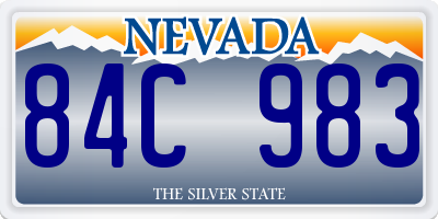 NV license plate 84C983