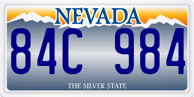 NV license plate 84C984