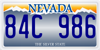 NV license plate 84C986