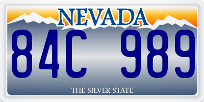 NV license plate 84C989