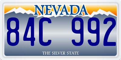 NV license plate 84C992