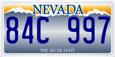 NV license plate 84C997