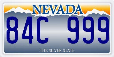 NV license plate 84C999