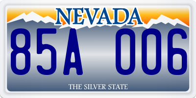 NV license plate 85A006