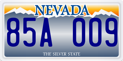 NV license plate 85A009