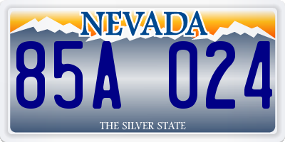 NV license plate 85A024